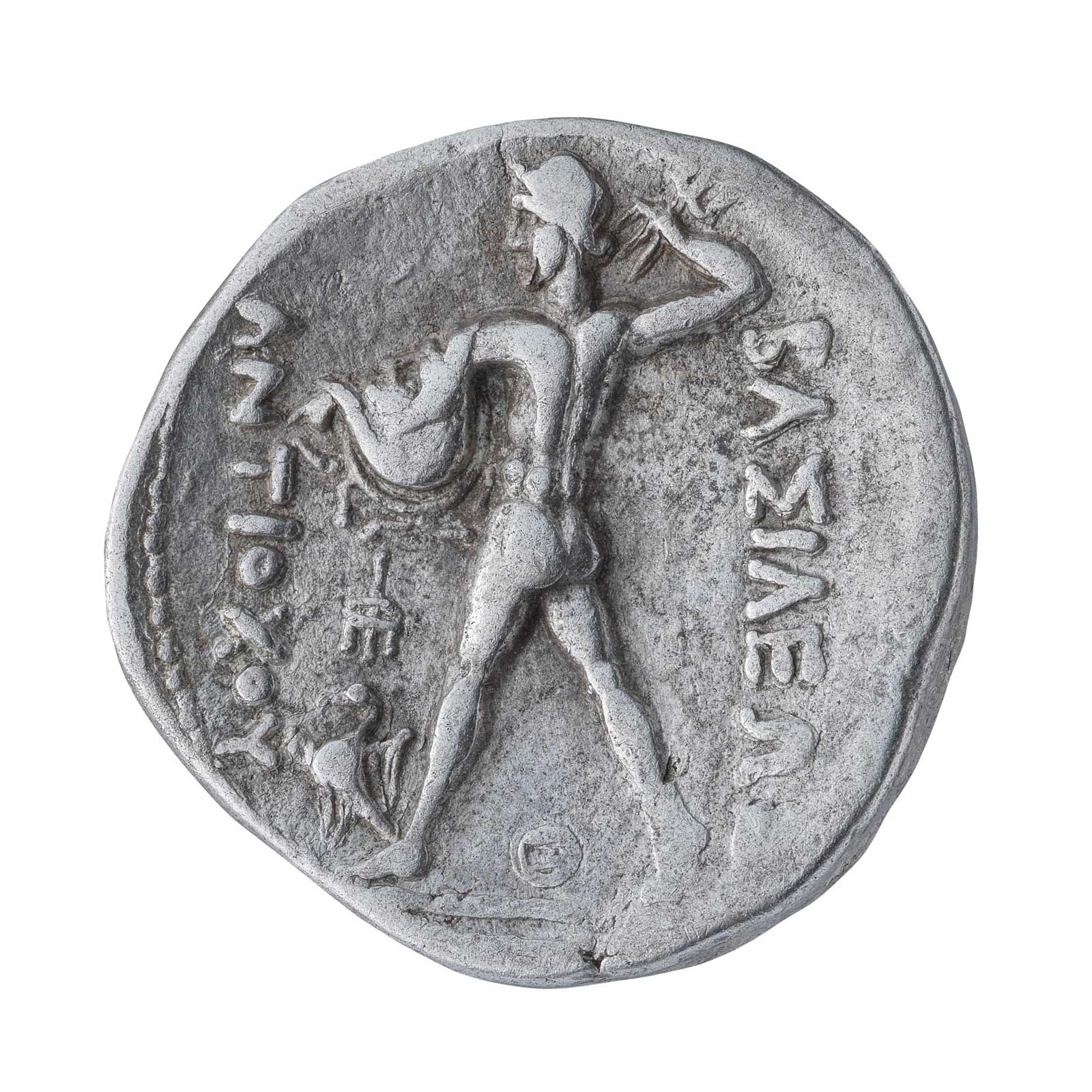 Αργυρό νόμισμα του Διοδότου Β' της Βακτρίας, 246-225 π.Χ., Συλλογή Θ. Αραβάνη (© Υπουργείο Πολιτισμού / Εφορεία Αρχαιοτήτων Ημαθίας)
